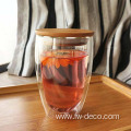 customized double wall glass cup